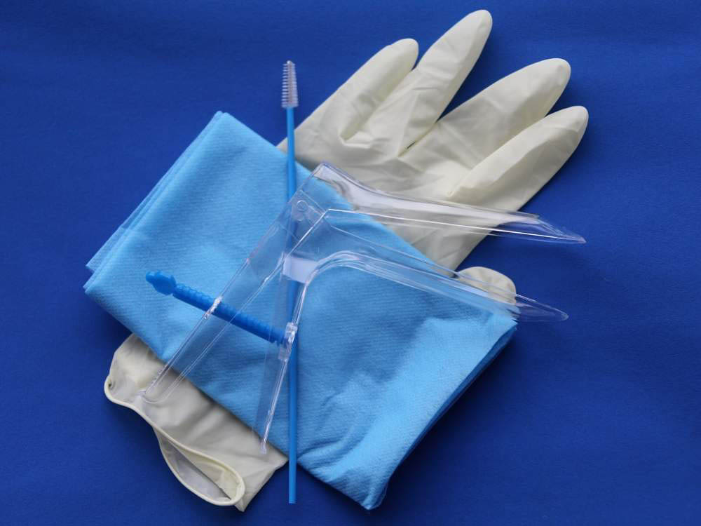 Набор гинекологический (зеркало М, перчатки, салфетка, зонд тип D-1) /Changzhou/ (уп.100шт)*