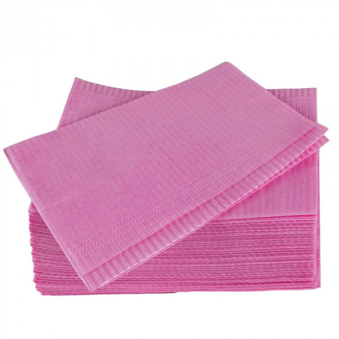 Салфетка ламинированная Standart 33*45 (бумага+полиэтилен) цв.розовый (уп.500шт)