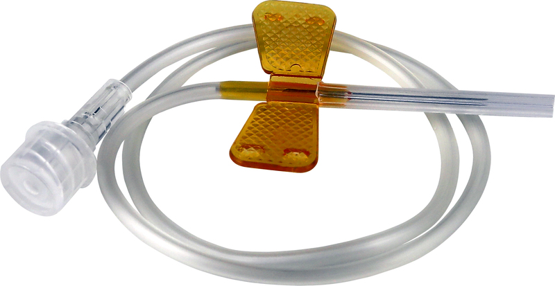 Игла-бабочка LUER LOCK 0,50х19мм 25G цв.ОРАНЖЕВЫЙ /SFM/ (уп.100шт/кор.20уп)*