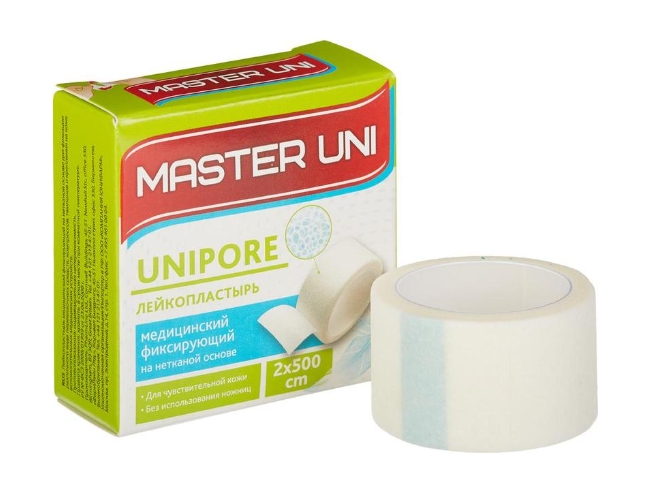 Лейкопластырь 2х500см нетканый в картоне Master Uni*