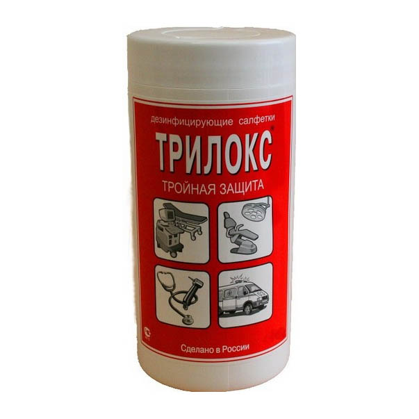Салфетки дезинфицирующие Трилокс №90 в банке (уп.8шт)